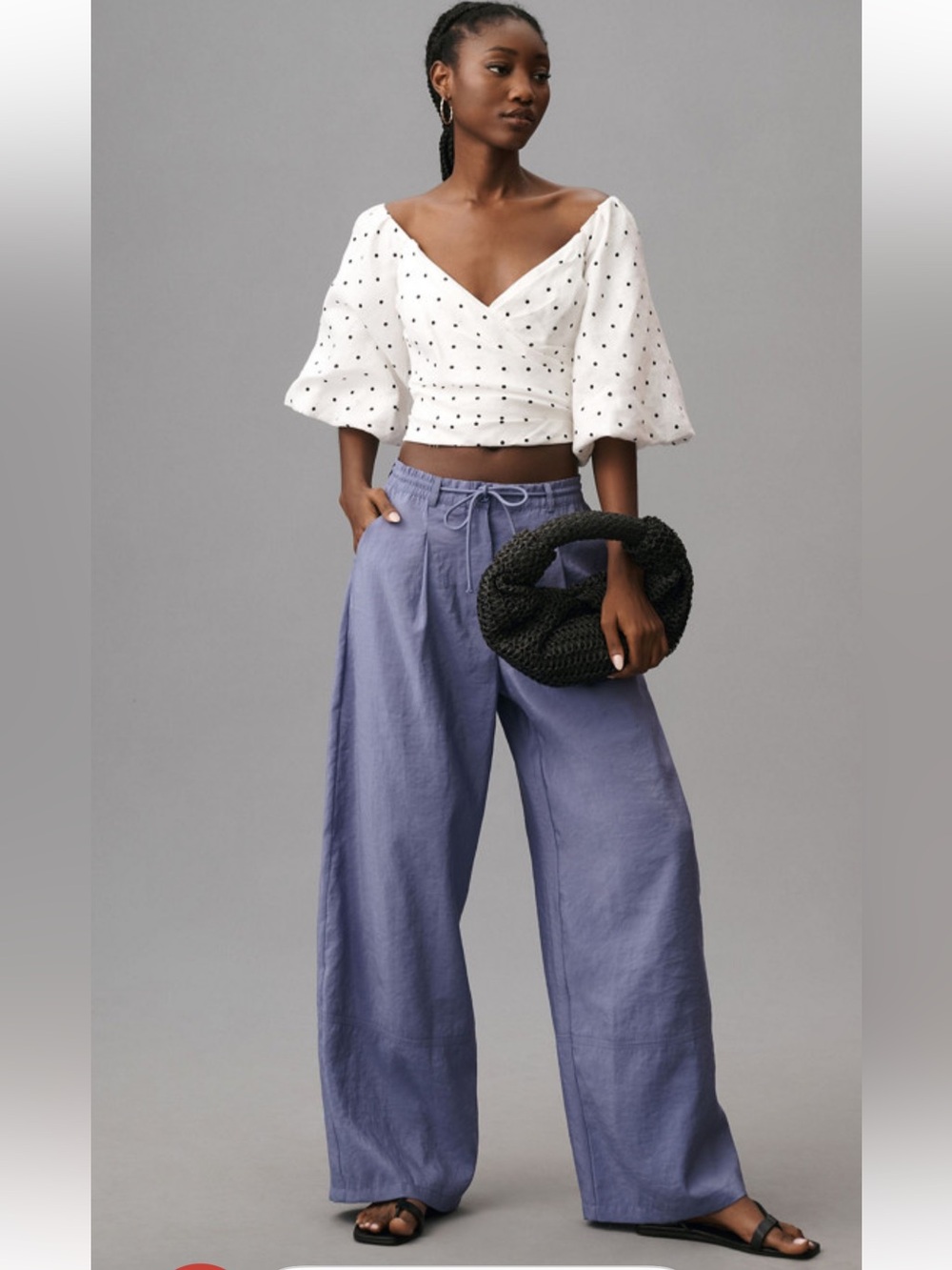 NWOT Maeve by Anthropologie Seamed Wide Leg Track Pants Purple - Size small - Picture 2 of 10